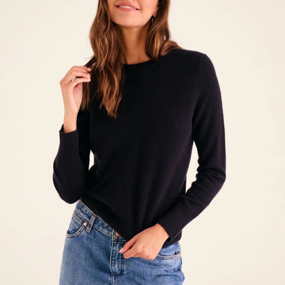 Naadam The Original Cashmere Sweater, Black Size S
